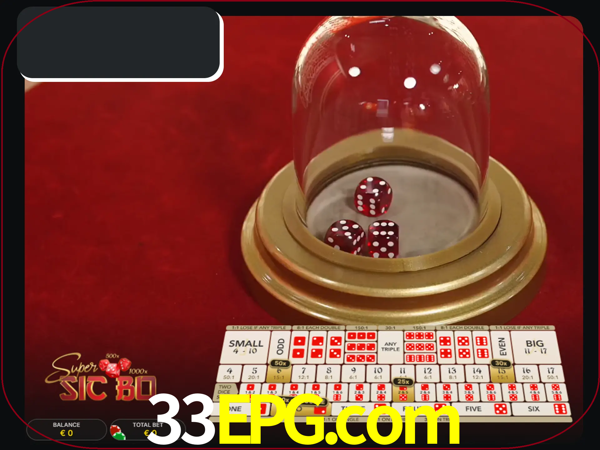 Deixe os dados ao seu lado nos jogos da Sic Bo.
